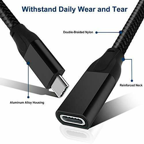 USB Type C Extension Cable 3.3FT 2-Pack,USB-C 3.1 Gen2 10Gbps 3.3FT, Black - Fresh Stock Dated February 2026