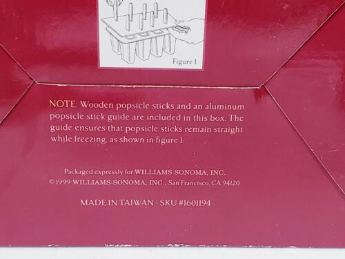 NEW Williams-Sonoma Frozen Popsicle, yogurt,fruit,sorbet &  Ice Cream Molds - Fresh Stock Dated February 2026