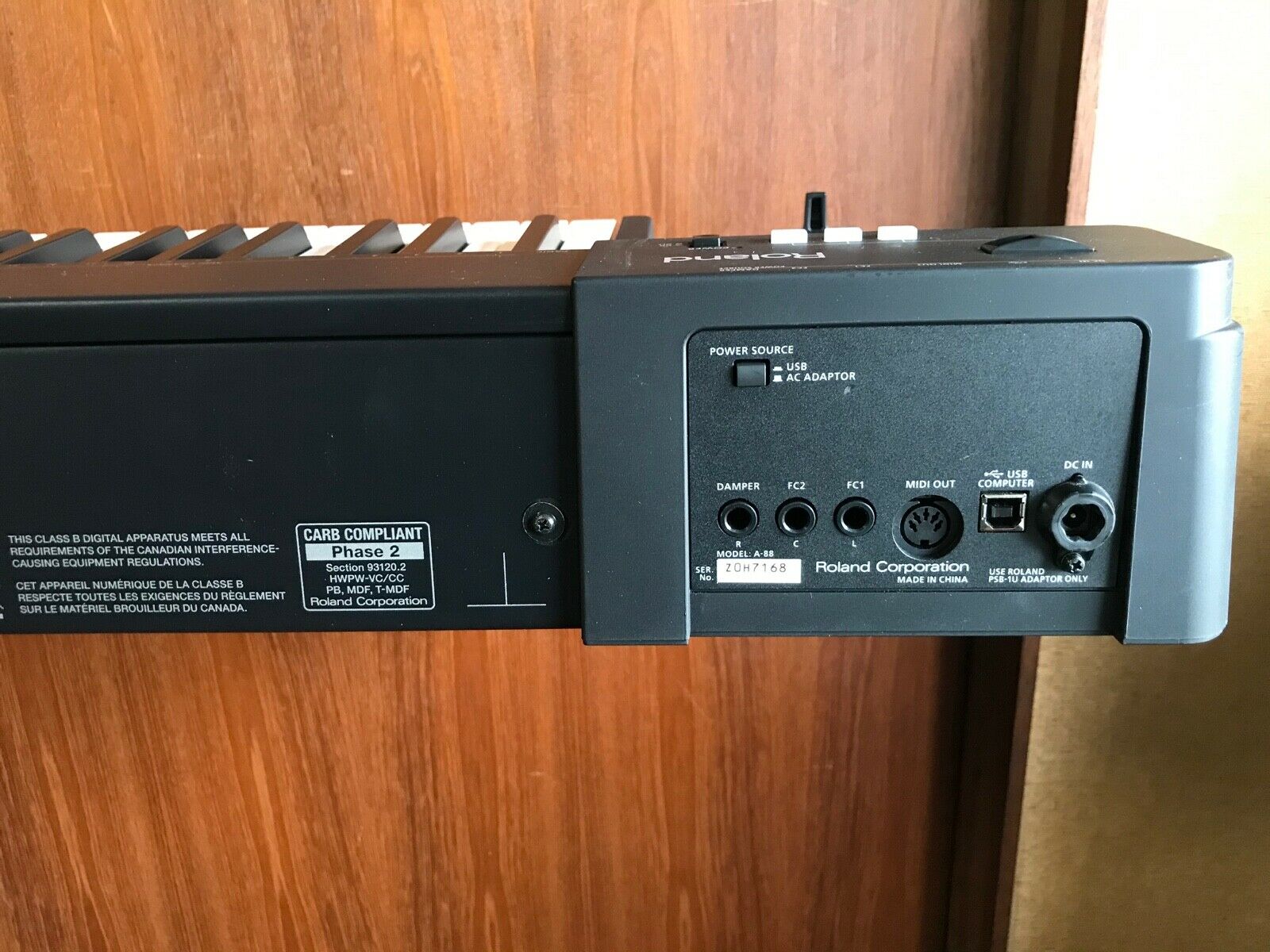 Roland A-88 88-key MIDI Keyboard Controller with Hammer-action Keys D-BEAM - Fresh Stock Dated February 2026