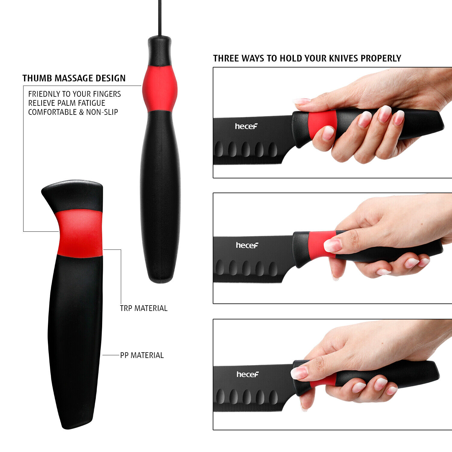 8Pcs knife and Cutting Board Set Sharp for Home Picnic Camping Massage Design - Fresh Stock Dated February 2026