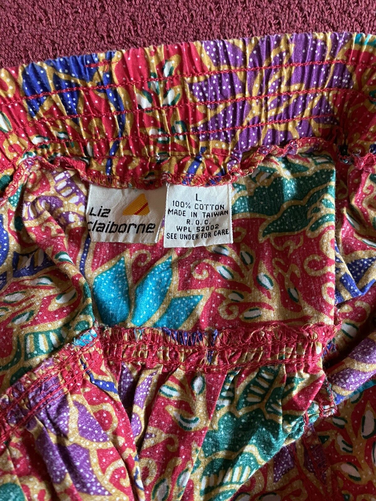 Vintage Women's Printed Skirt Flouncy Tiered Skirt LIZ CLAIBORNE Size L Midi - Fresh Stock Dated February 2026