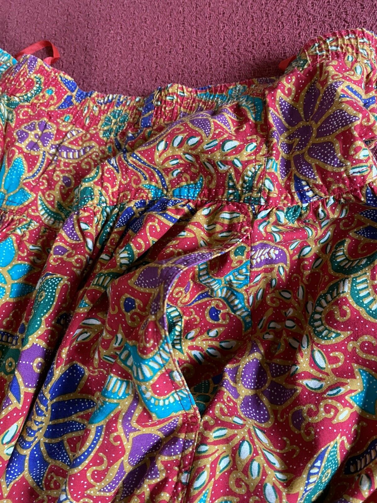 Vintage Women's Printed Skirt Flouncy Tiered Skirt LIZ CLAIBORNE Size L Midi - Fresh Stock Dated February 2026