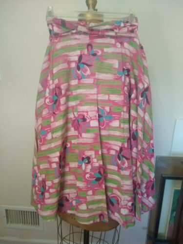 Vintage Tropical Floral Print Skirt handmade xs - Fresh Stock Dated December 2025