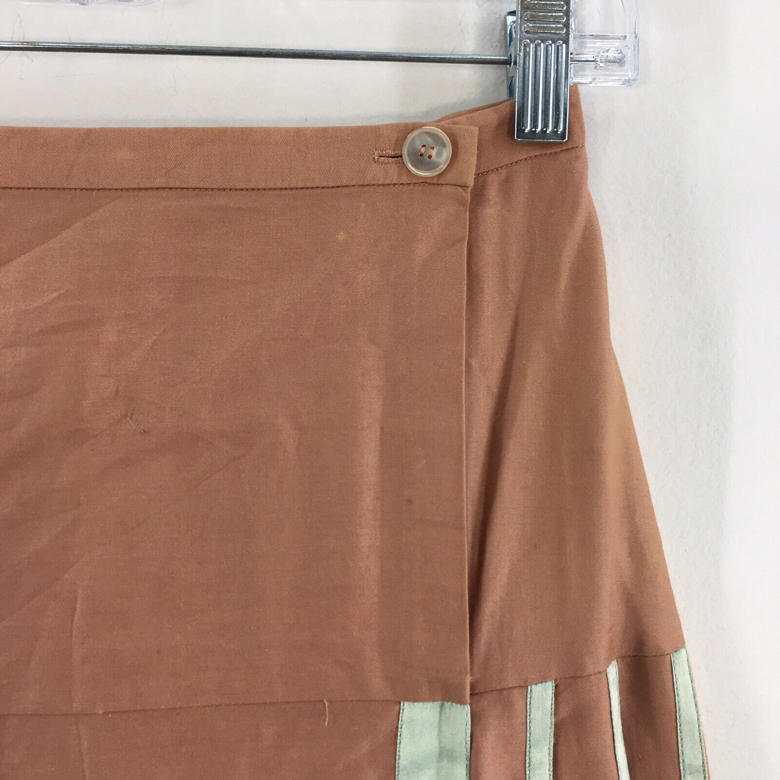 VTG 70s Sanlorenzo Italy Muted Pink Gold Glitter Pleated Maxi Skirt Womens 10 - Fresh Stock Dated March 2026