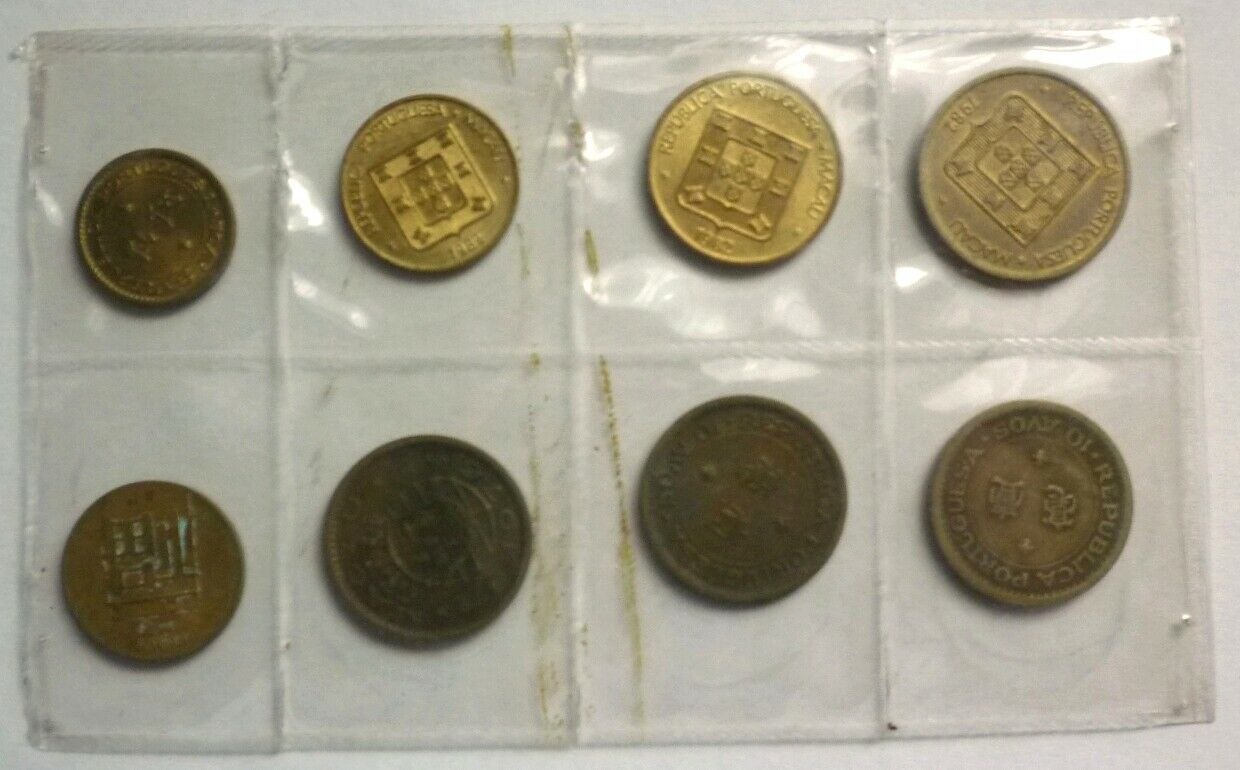 1967 1975 1976 1982 MACAU MACAO CHINA - SEALED TYPESET (8) - 5, 10, 20, 50 AVOS - Fresh Stock Dated February 2026