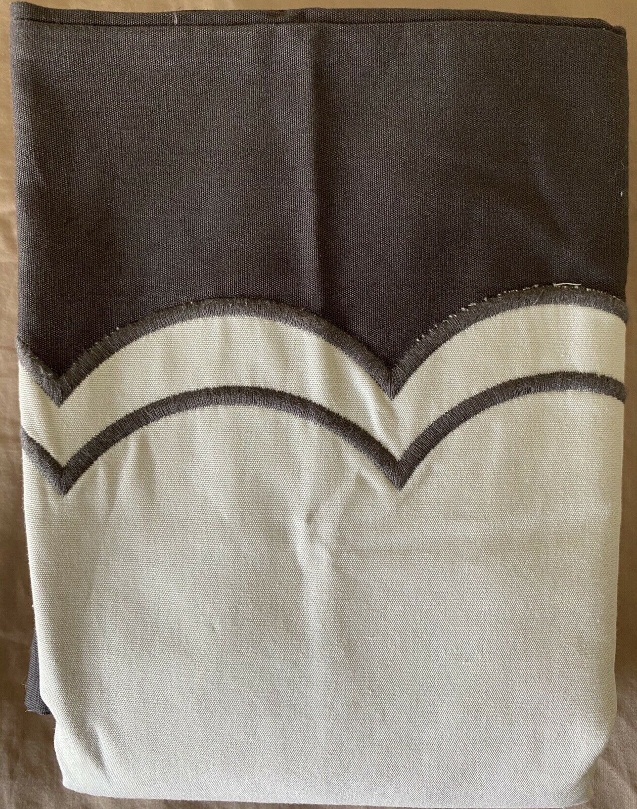 POTTERY BARN Teen Emily Meritt Sweet Scallop Euro Sham Charcoal NWOT - Fresh Stock Dated January 2026