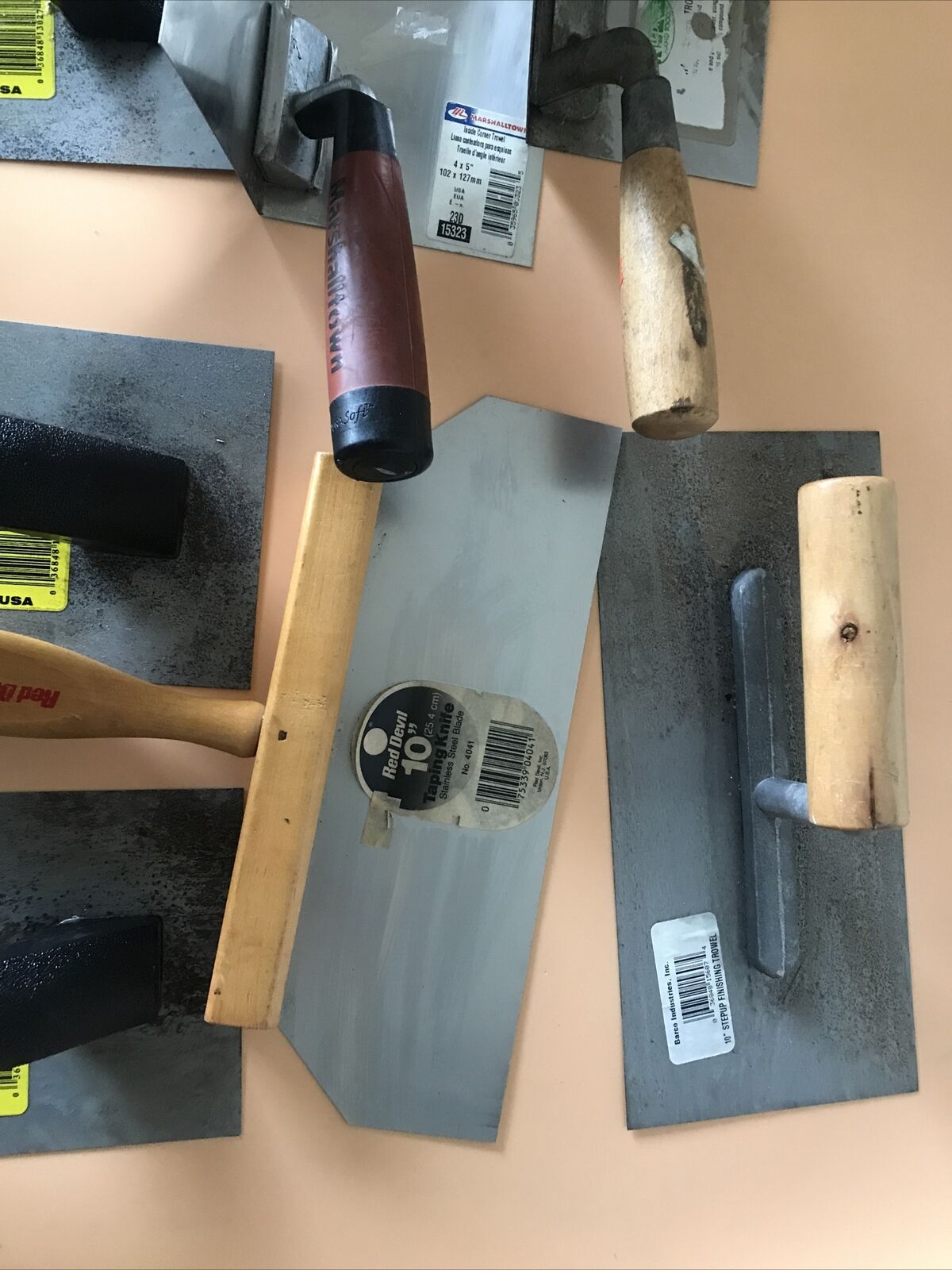 DRYWALL TOOLS Lot of 8- Never Used Red Devil/Marshalltown/Nu-Pride/Barco - Fresh Stock Dated February 2026