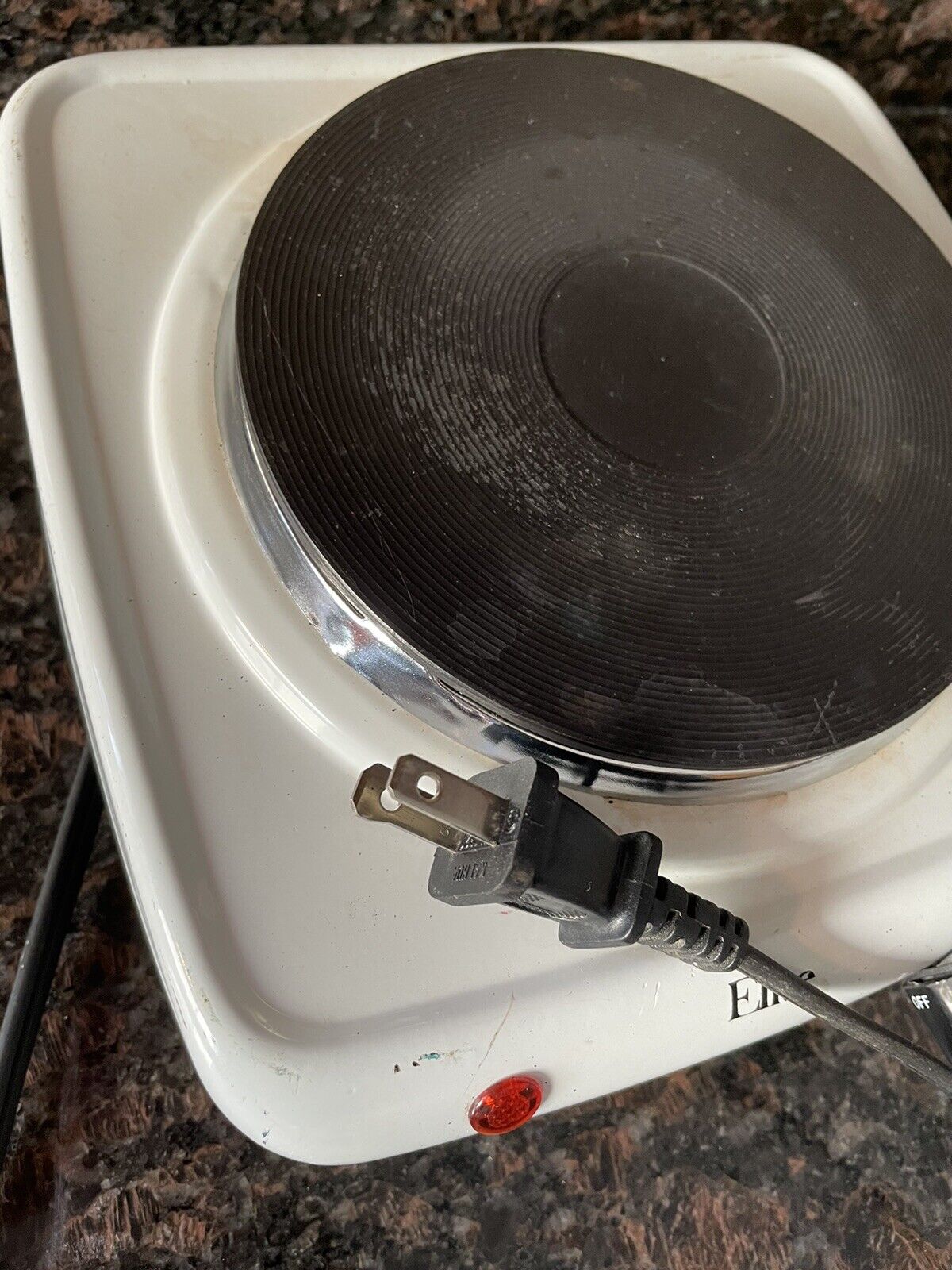 Elite Cuisine Model HP-2B Single Flat Burner Hot Plate Works Good Tested - Fresh Stock Dated February 2026