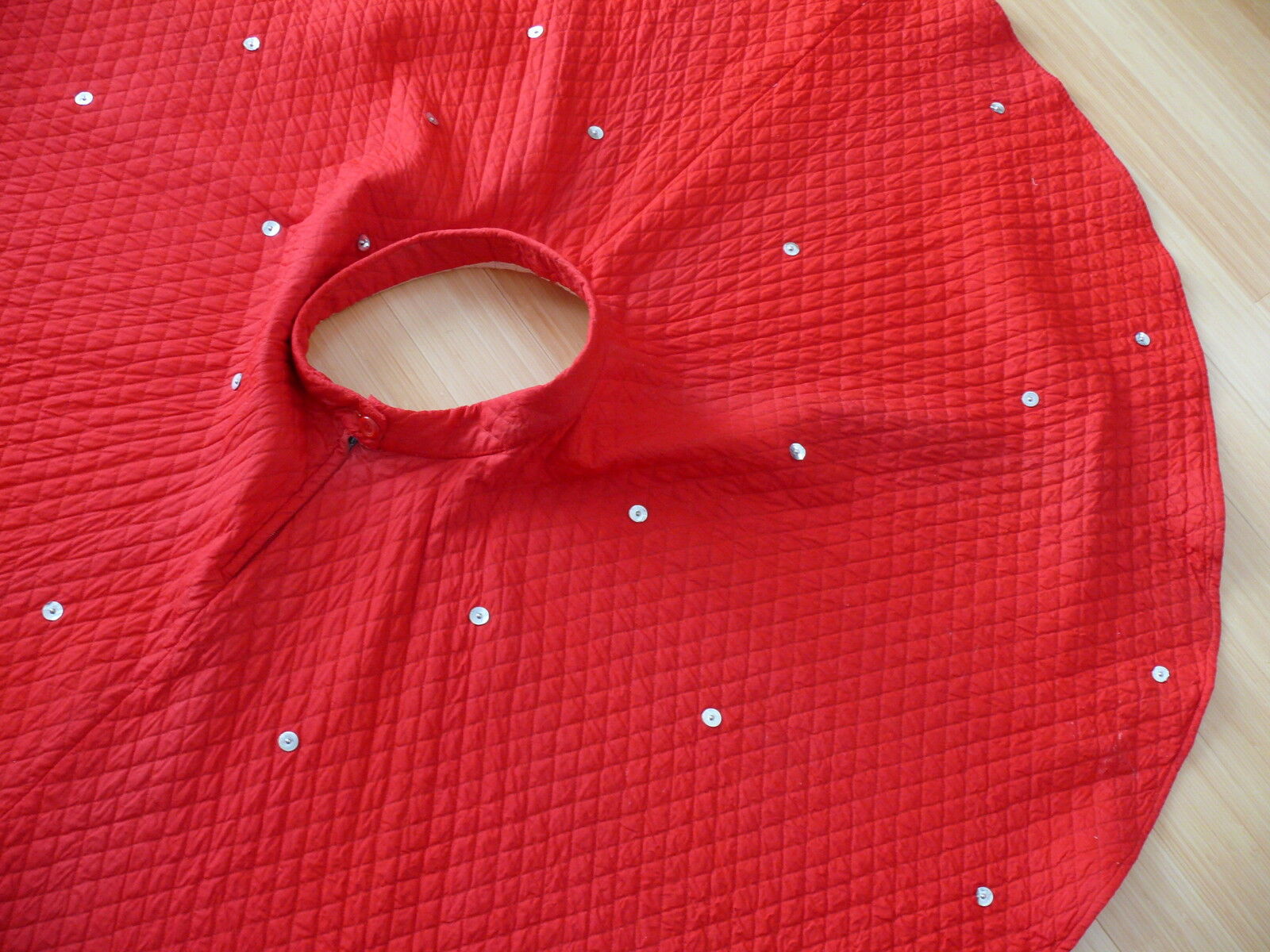 1950`s Red Full Circle Quilted Cotton Skirt With Studs Big Band Fun - Fresh Stock Dated February 2026