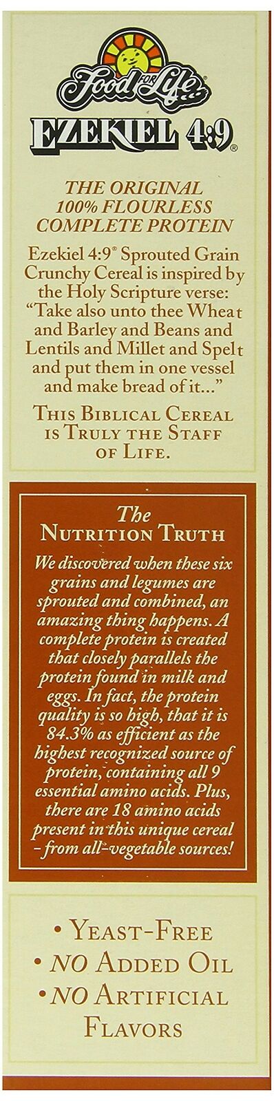 Food For Life Ezekiel 4:9 Organic Sprouted Whole Grain Cereal, Original, 16-O... - Fresh Stock Dated December 2025