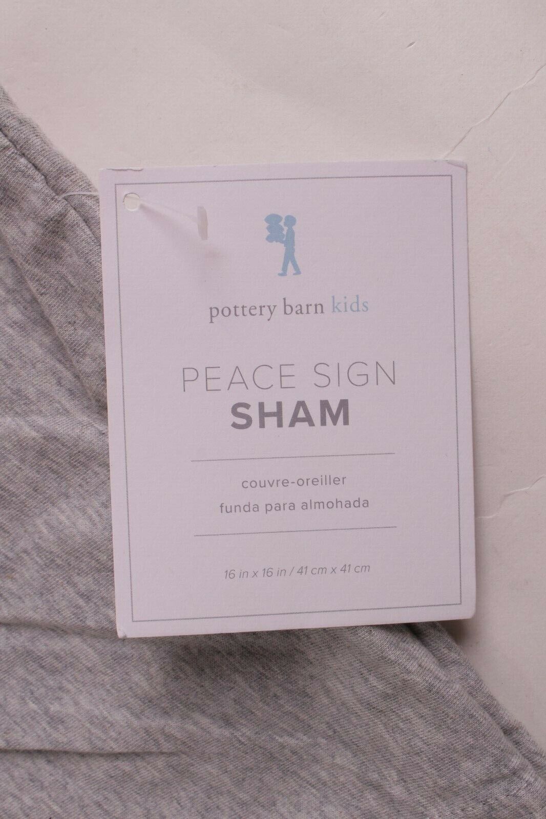 Pottery Barn Kids Peace Sign decorative pillow cover, 16x16