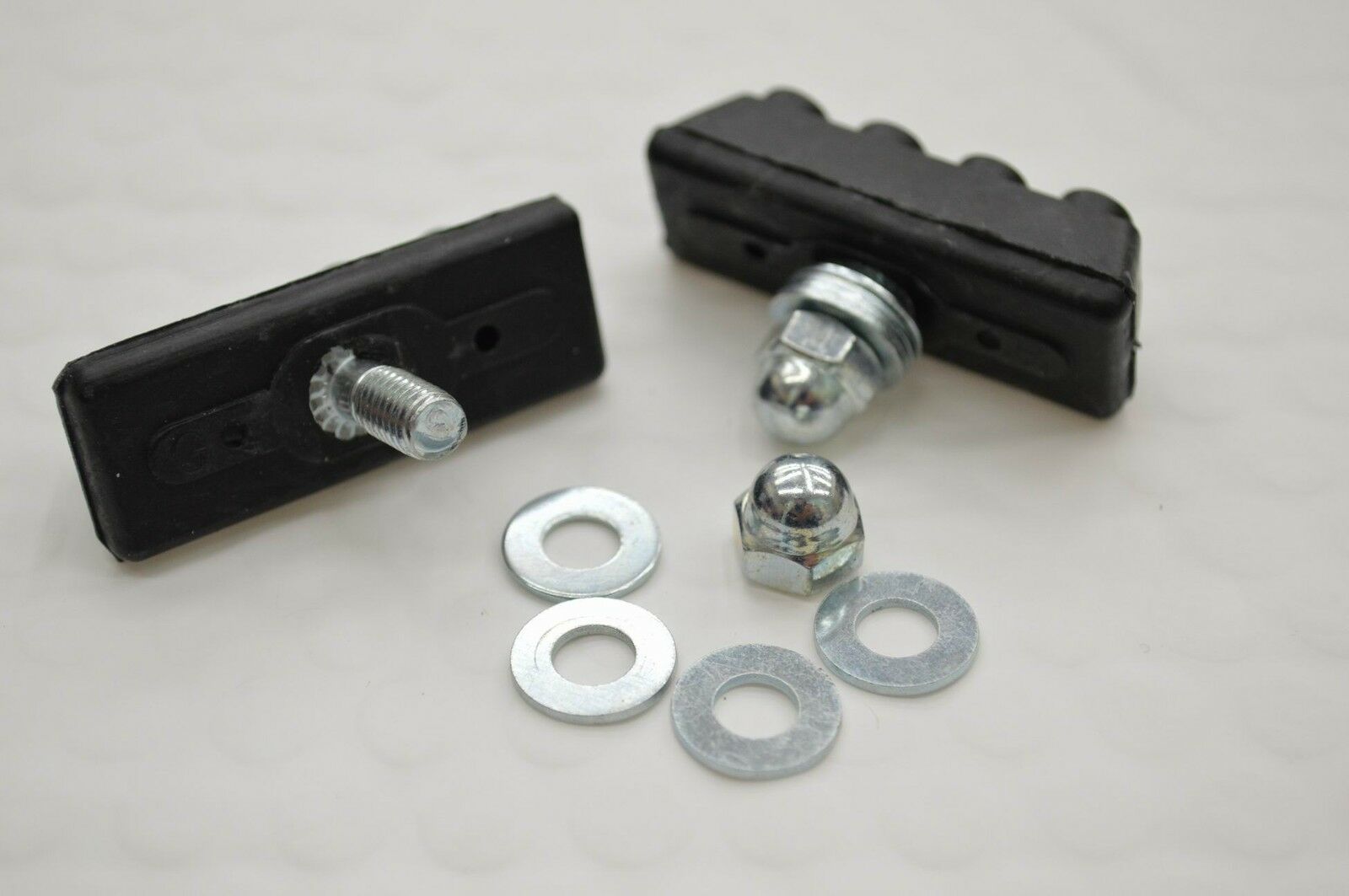 New LOT OF 12 Pieces Brake Pads 45mm Bolt on Shoe Pads Old Style BMX MTB Bicycle - Fresh Stock Dated December 2025