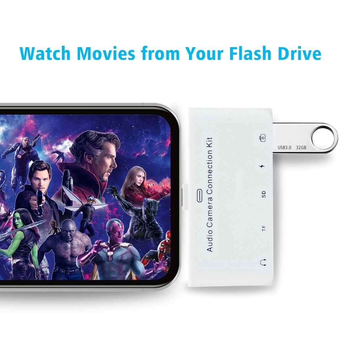 5 in1 Camera Connection Kit For Lightning SD/TF Card Reader For iPod 5th 6th US - Fresh Stock Dated February 2026