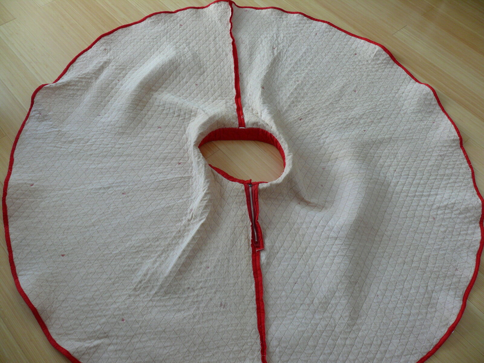 1950`s Red Full Circle Quilted Cotton Skirt With Studs Big Band Fun - Fresh Stock Dated February 2026