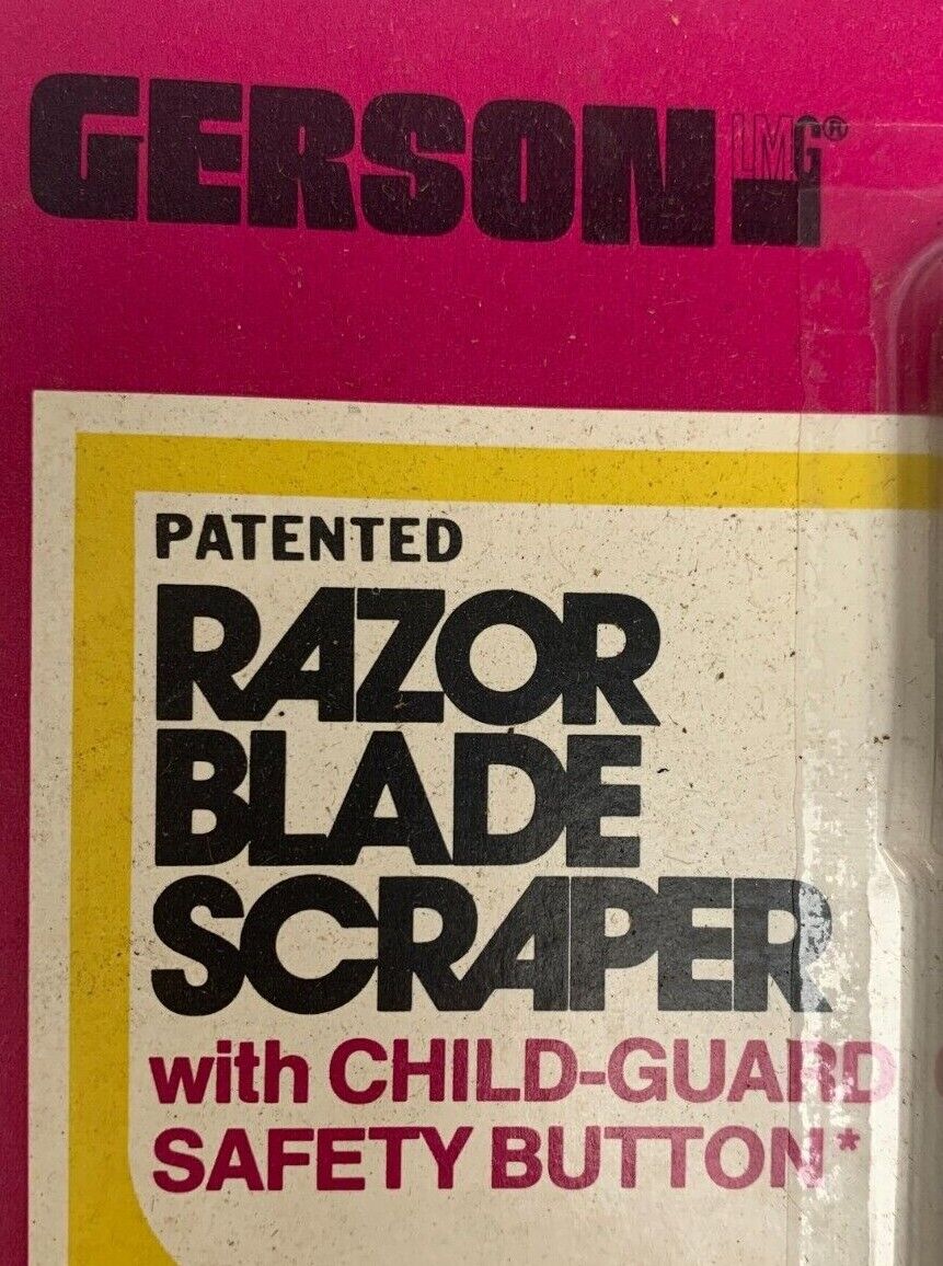 Vintage Gerson Razor Blade Scraper No. 106-1035-1 Brown NOS 1975 Made in USA - Fresh Stock Dated February 2026