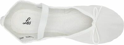 Leo Women's Ballet Russe Dance Shoe, White, 7.5 D US - Fresh Stock Dated February 2026