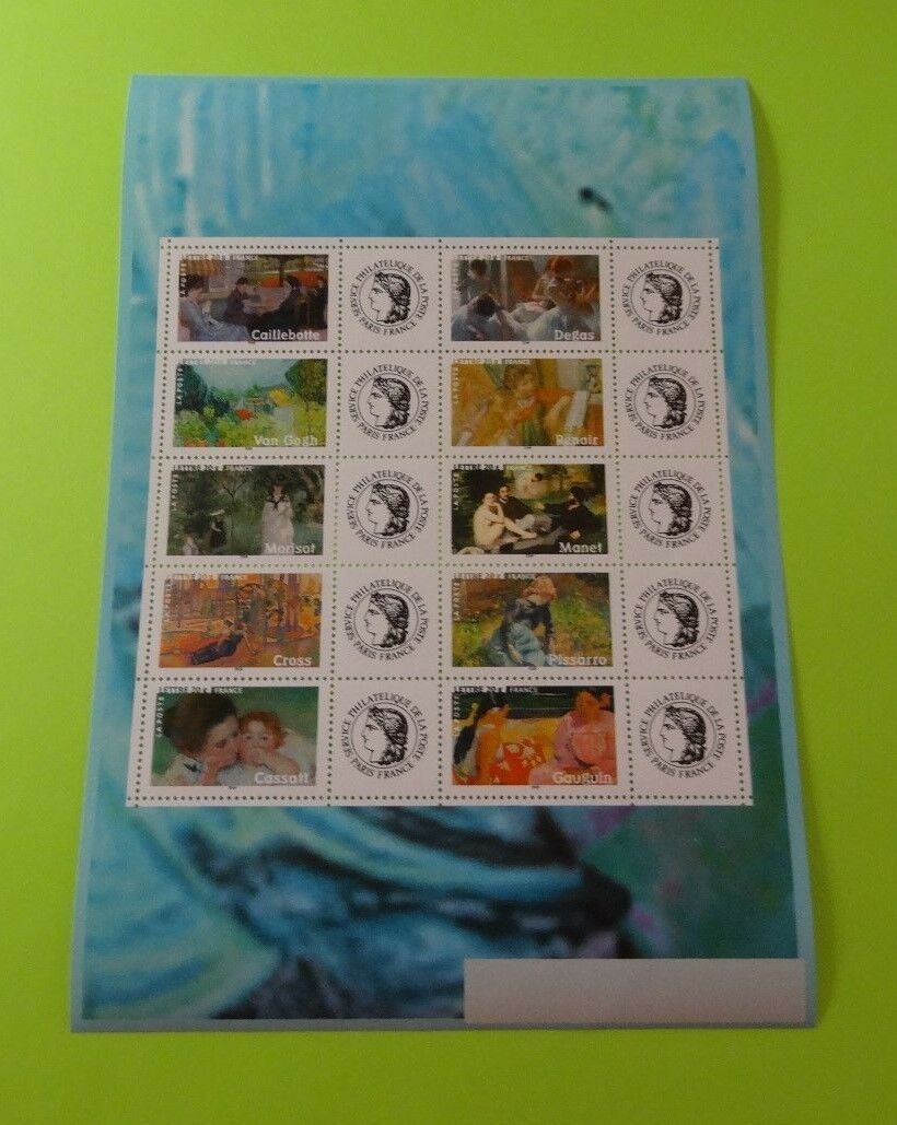 Stamps * FRANCE * SC 3175 * Impressionist Paintings * 2006 * MNH * Sheet of 10 - Fresh Stock Dated February 2026