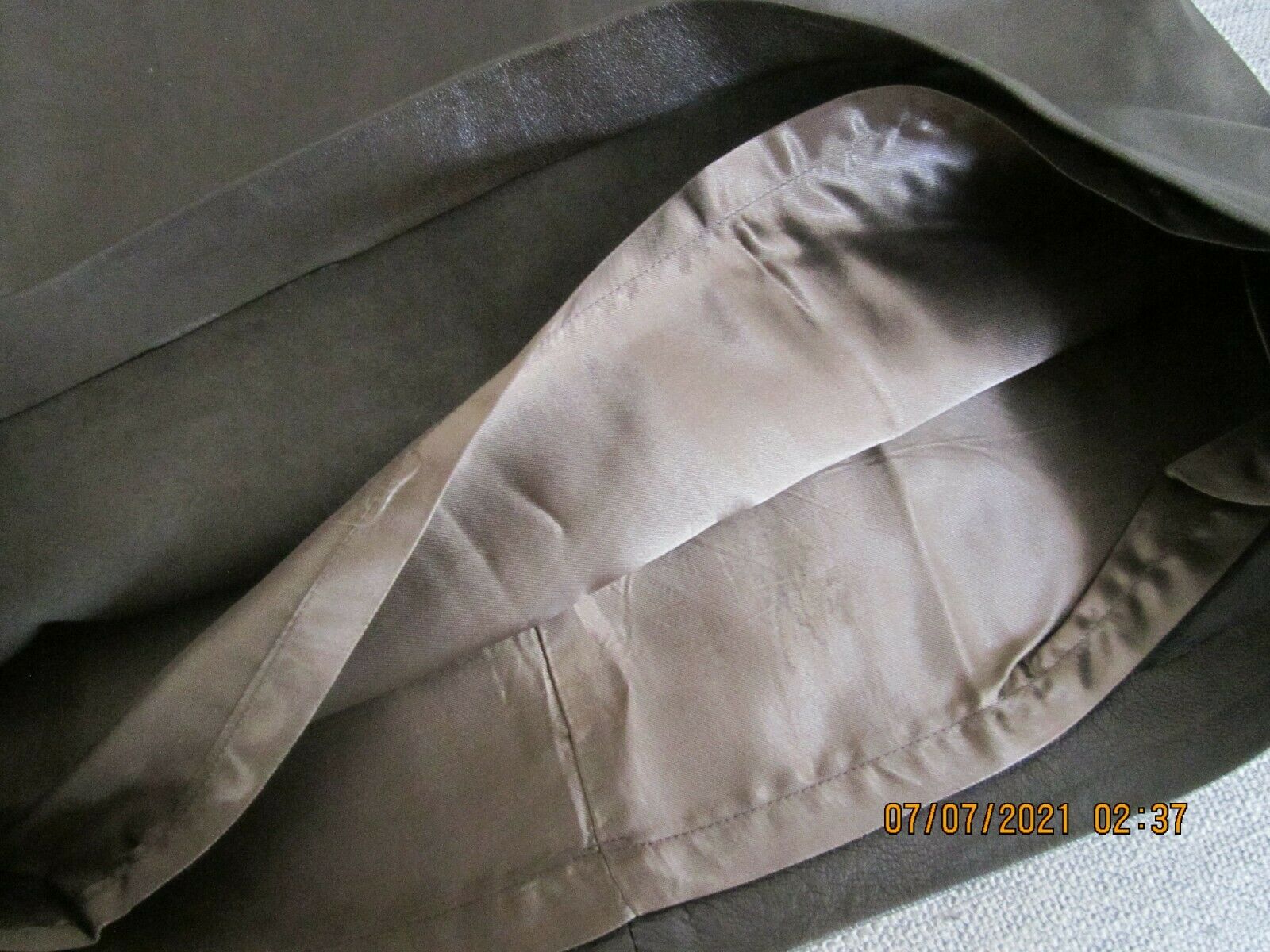 SAINT LAURENT rive gauche vintage women's leather short skirt, size 2, Euro 38 - Fresh Stock Dated February 2026