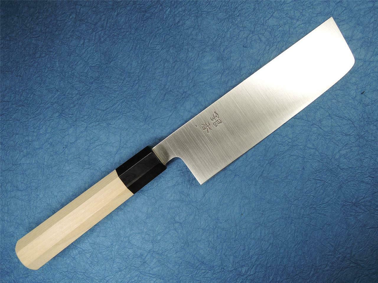 Ashi Hamono Ginga Swedish Stainless Nakiri Japanese Knife 180mm with Saya - Fresh Stock Dated December 2025