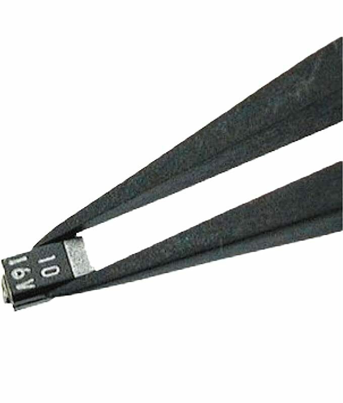 Black Steel Tweezer with Pointed Plastic Tip for Changing Watch Battery Hobby - Fresh Stock Dated December 2025