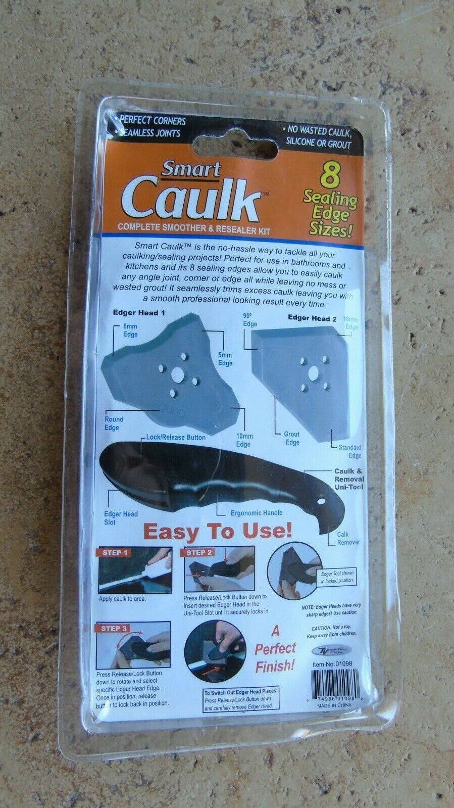 Smart Caulk Removal Tool 8 Sealing Edge Sizes Smoother Resealer Kit Handy Trends - Fresh Stock Dated February 2026
