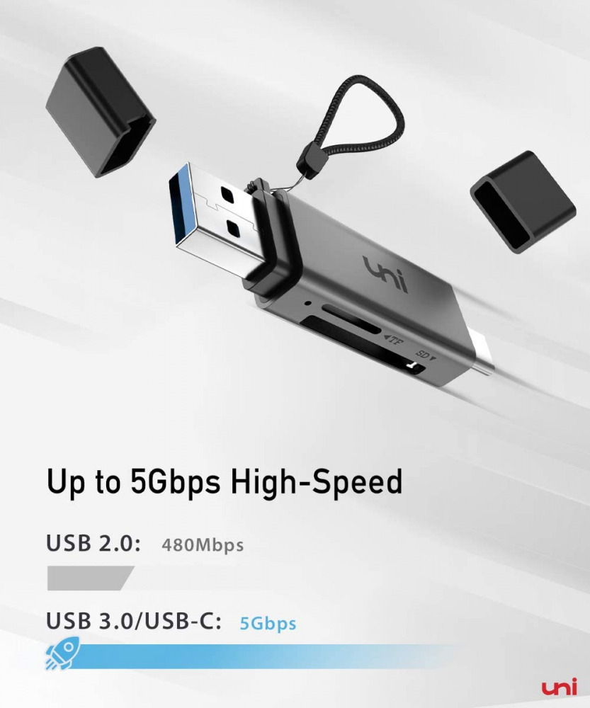 SD Card Reader, uni USB C Memory Reader Adapter 3.0, Supports... - Fresh Stock Dated February 2026