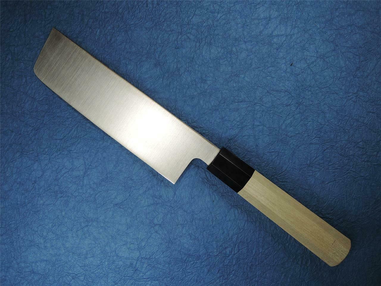 Ashi Hamono Ginga Swedish Stainless Nakiri Japanese Knife 180mm with Saya - Fresh Stock Dated December 2025