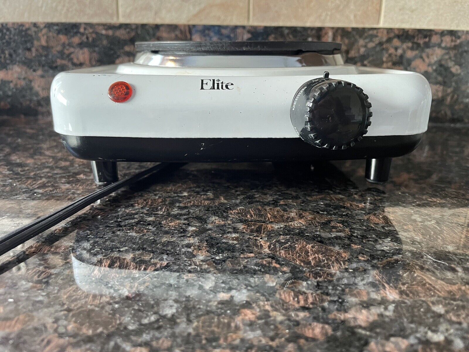 Elite Cuisine Model HP-2B Single Flat Burner Hot Plate Works Good Tested - Fresh Stock Dated February 2026
