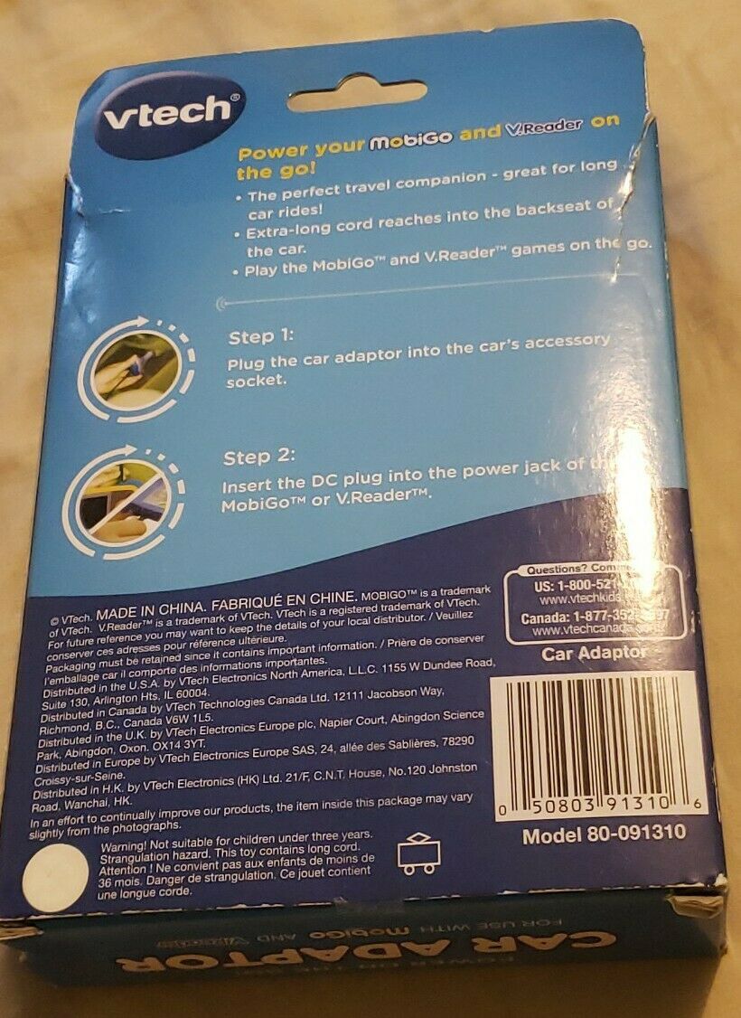 VTech Car Adapter [Brand New] - Fresh Stock Dated February 2026