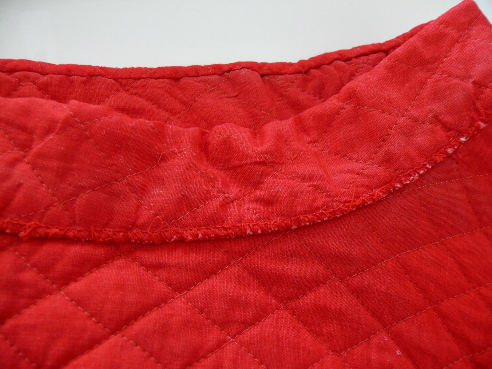 1950`s Red Full Circle Quilted Cotton Skirt With Studs Big Band Fun - Fresh Stock Dated February 2026
