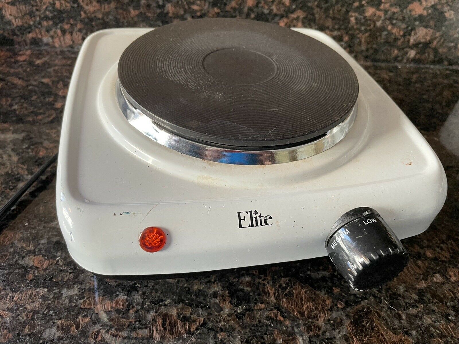Elite Cuisine Model HP-2B Single Flat Burner Hot Plate Works Good Tested - Fresh Stock Dated February 2026