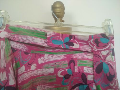 Vintage Tropical Floral Print Skirt handmade xs - Fresh Stock Dated December 2025