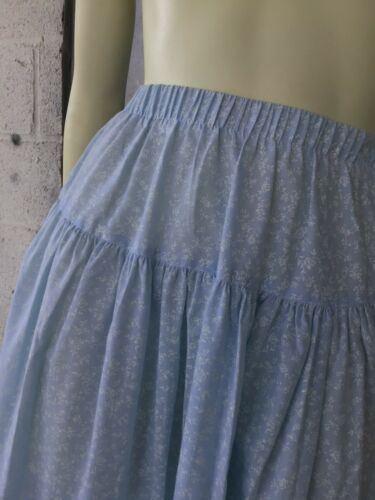 Vtg Pastel Blue Prairie Skirt Gunne Sax Style Calico Ruffle Lace Pastel XS - Fresh Stock Dated February 2026