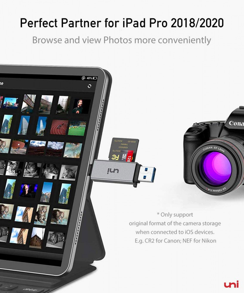 SD Card Reader, uni USB C Memory Reader Adapter 3.0, Supports... - Fresh Stock Dated February 2026