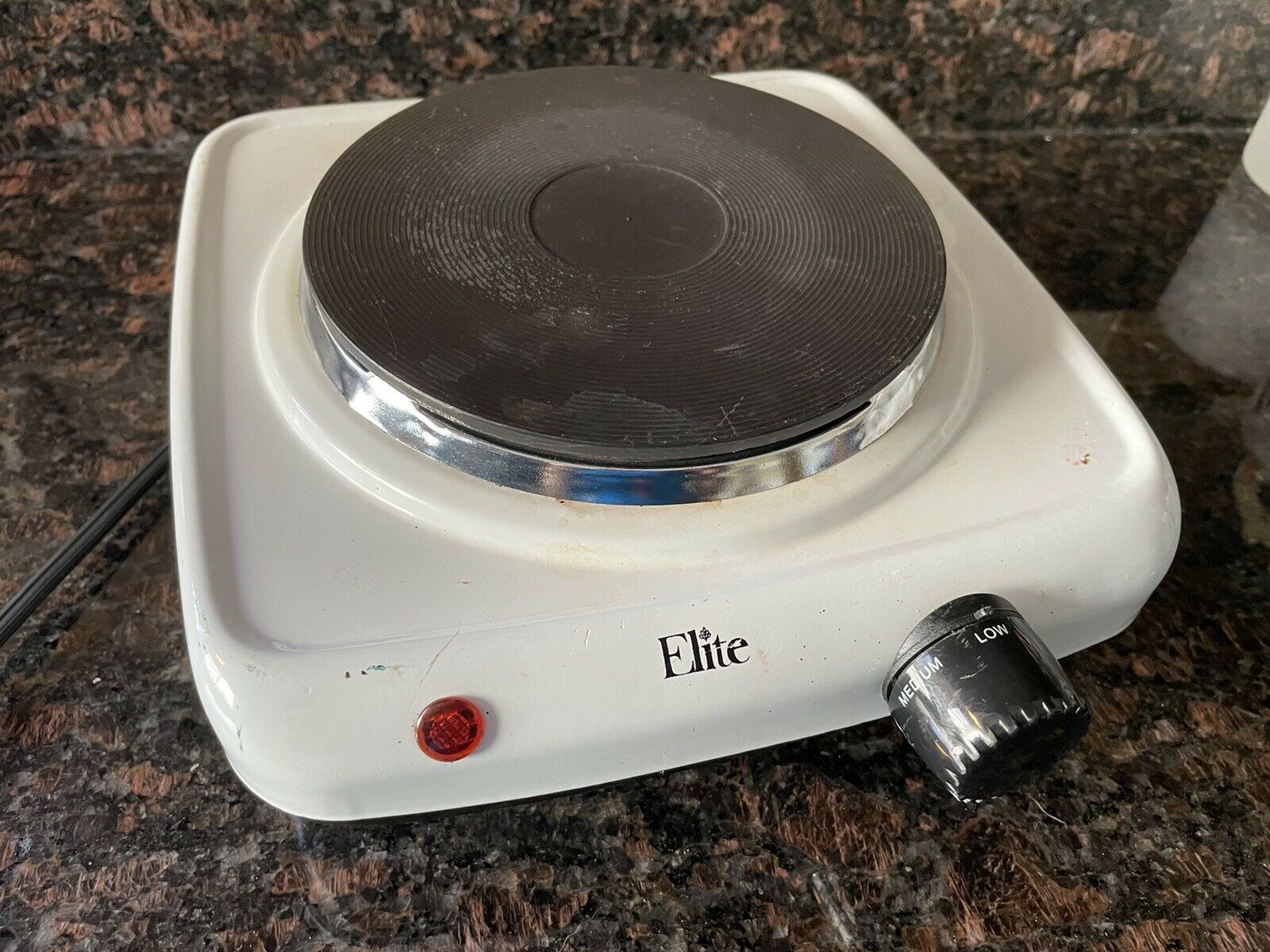 Elite Cuisine Model HP-2B Single Flat Burner Hot Plate Works Good Tested - Fresh Stock Dated February 2026