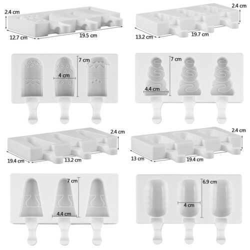 Silicone Ice Cream Mold Frozen Ice Lolly Maker Mould Tray  DIY Juice Popsicle - Fresh Stock Dated February 2026