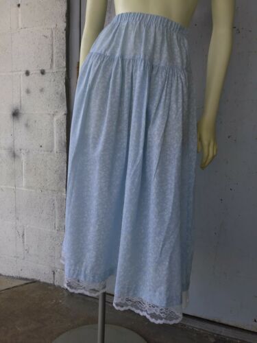 Vtg Pastel Blue Prairie Skirt Gunne Sax Style Calico Ruffle Lace Pastel XS - Fresh Stock Dated February 2026
