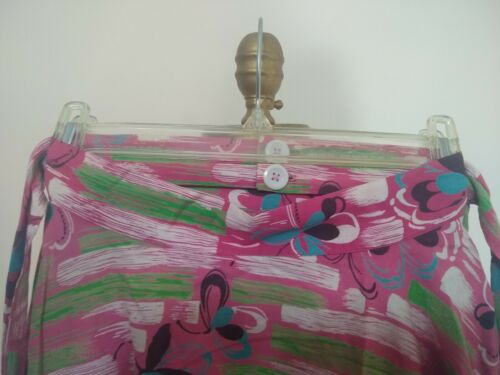 Vintage Tropical Floral Print Skirt handmade xs - Fresh Stock Dated December 2025