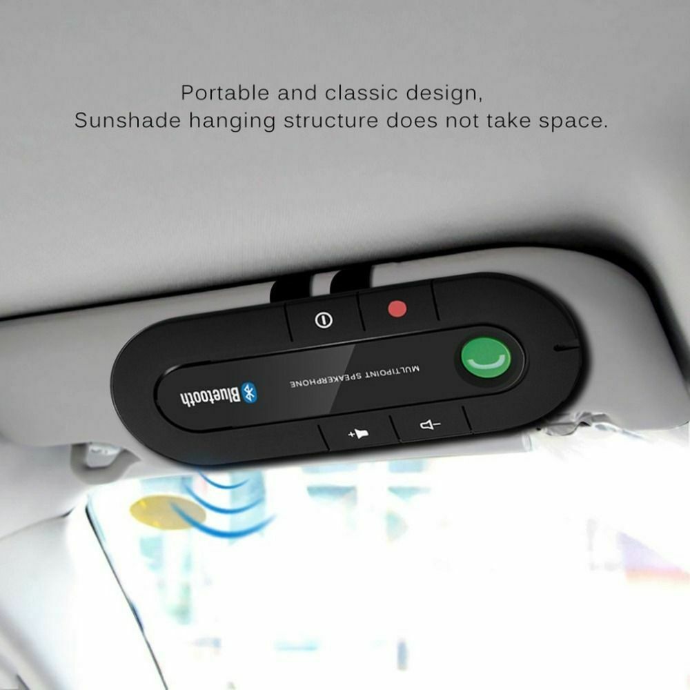 Car Speakerphone Multipoint Speaker Bluetooth Wireless Visor Kit Hands Free MP3 - Fresh Stock Dated February 2026