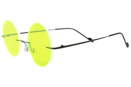 Cartoon Anime Costume Party Cosplay Fluorescent Green Round Lens Sunglasses - Fresh Stock Dated February 2026