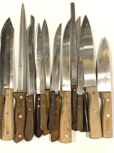 HUGE Lot Of 28 Various Kitchen Knives Plus A Sharpener - Fresh Stock Dated December 2025