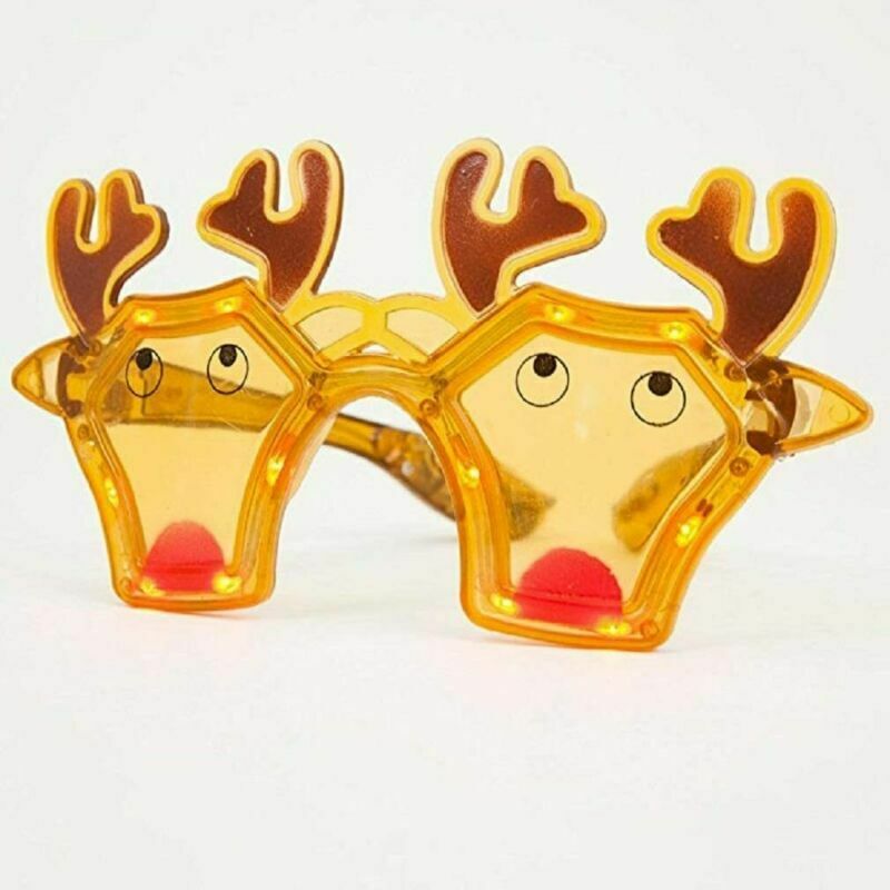 The Electric Mammoth LED Light Up Flashing Christmas Glasses (Reindeer) - Fresh Stock Dated February 2026