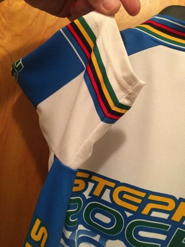M 3 STEPHEN ROCHE ‘87 UCI WORLD CHAMPION Arc En Ciel CYCLING JERSEY Nalini ITALY - Fresh Stock Dated December 2025