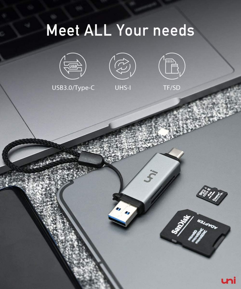 SD Card Reader, uni USB C Memory Reader Adapter 3.0, Supports... - Fresh Stock Dated February 2026