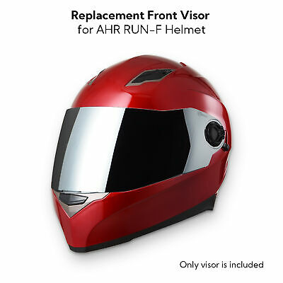 AHR RUN-F Replacement Full Face Motorcycle Helmet Front Visor PC Face Shield - Fresh Stock Dated February 2026