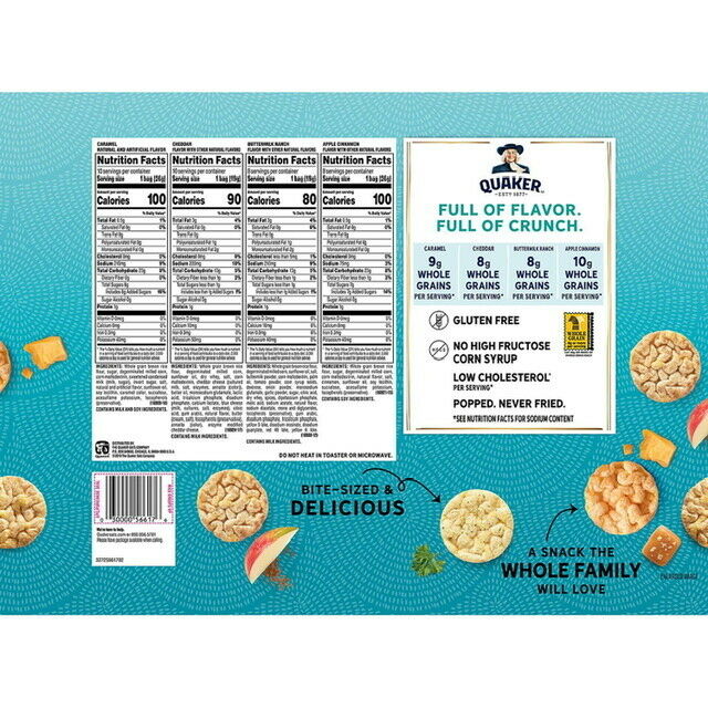 Quaker Rice Crisps Variety Pack (36 pk.) GREAT VALUE & SERVICE!! - Fresh Stock Dated December 2025