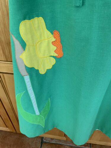 Vintage The Frog Pond L Fits M Green Floral Appliqué Wrap Skirt NWT - Fresh Stock Dated February 2026