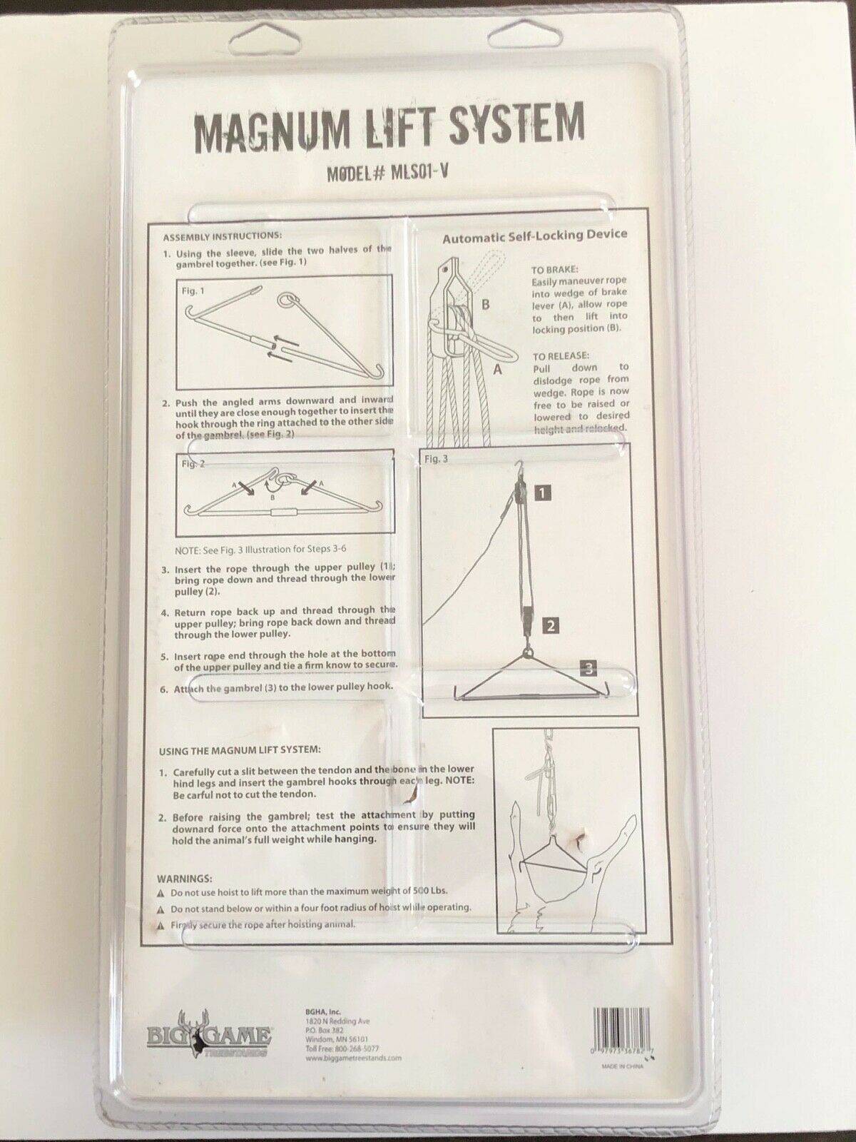Brand New Big Game Treestands Magnum Lift System - Fresh Stock Dated December 2025
