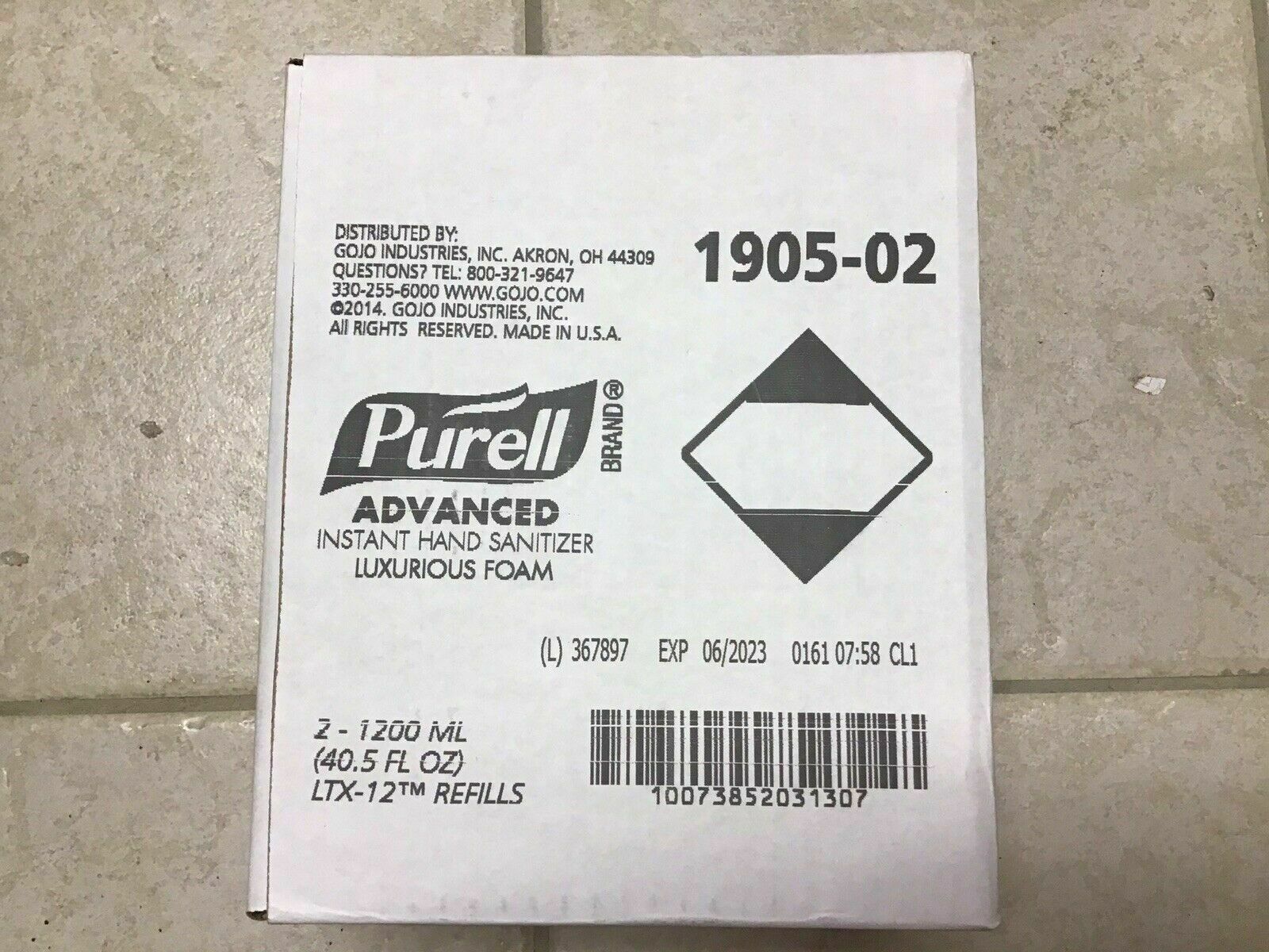 2 Purell Hand Sanitizer Foam Refill 1200ml 1905-02 Case of 2 Expire 2023 LTX-12 - Fresh Stock Dated February 2026