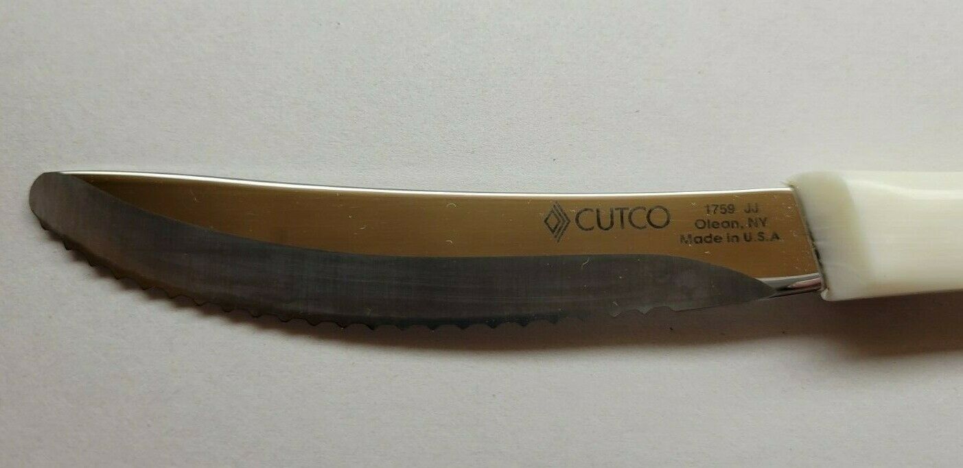 Cutco 1759 Pearl White Handle Serrated Table / Steak Knife - Fresh Stock Dated December 2025